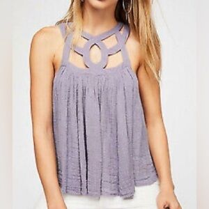Free People One geo blouson tank Top